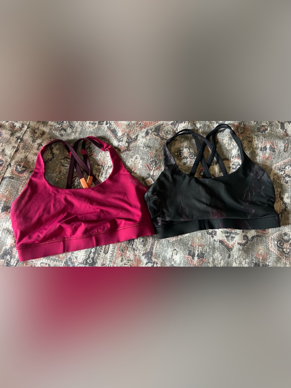 Women’s Lululemon Seamless Sports Bras - Fuchsia and Black